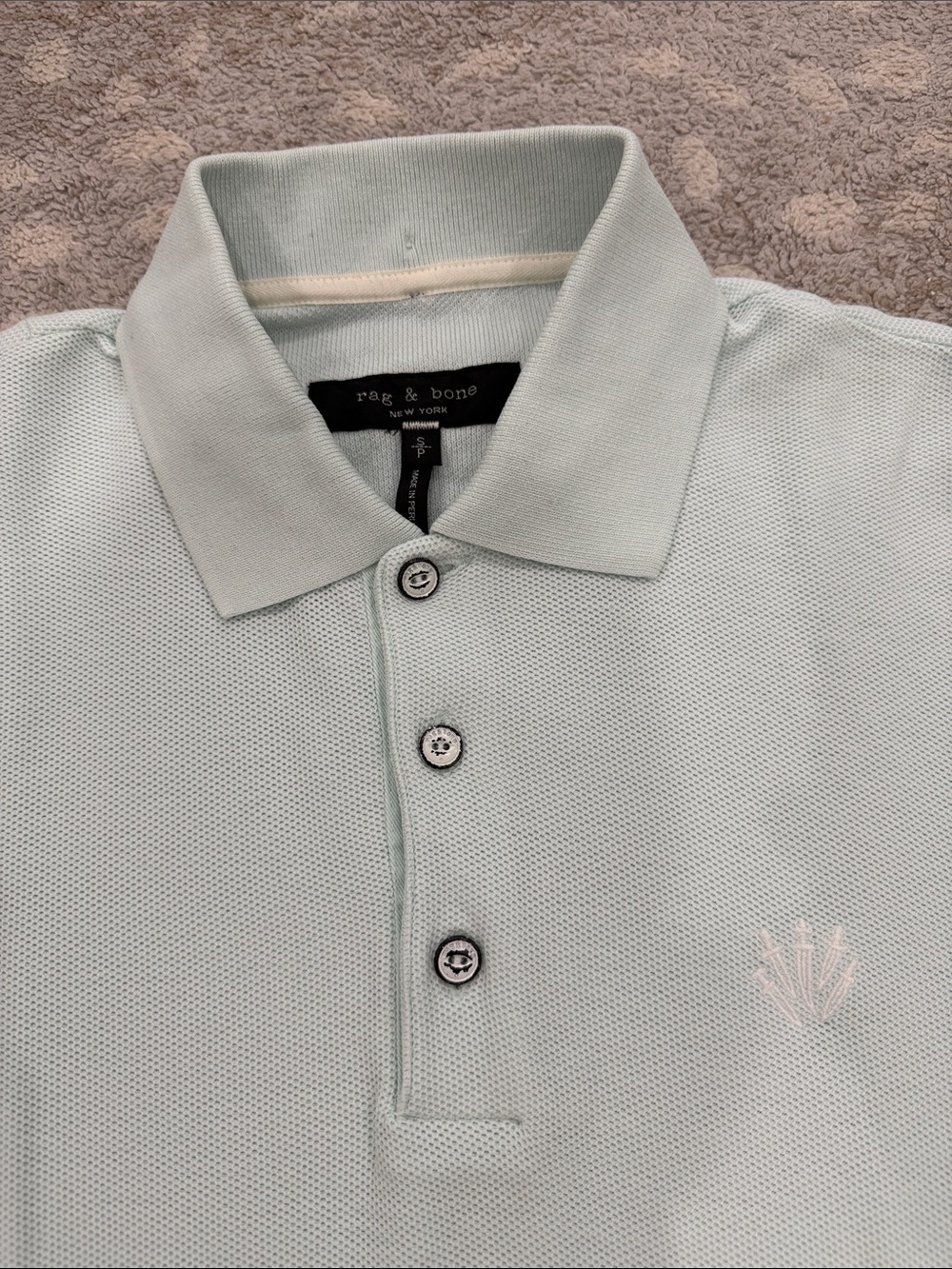 rag & bone Men’s Mint Green Polo Shirt